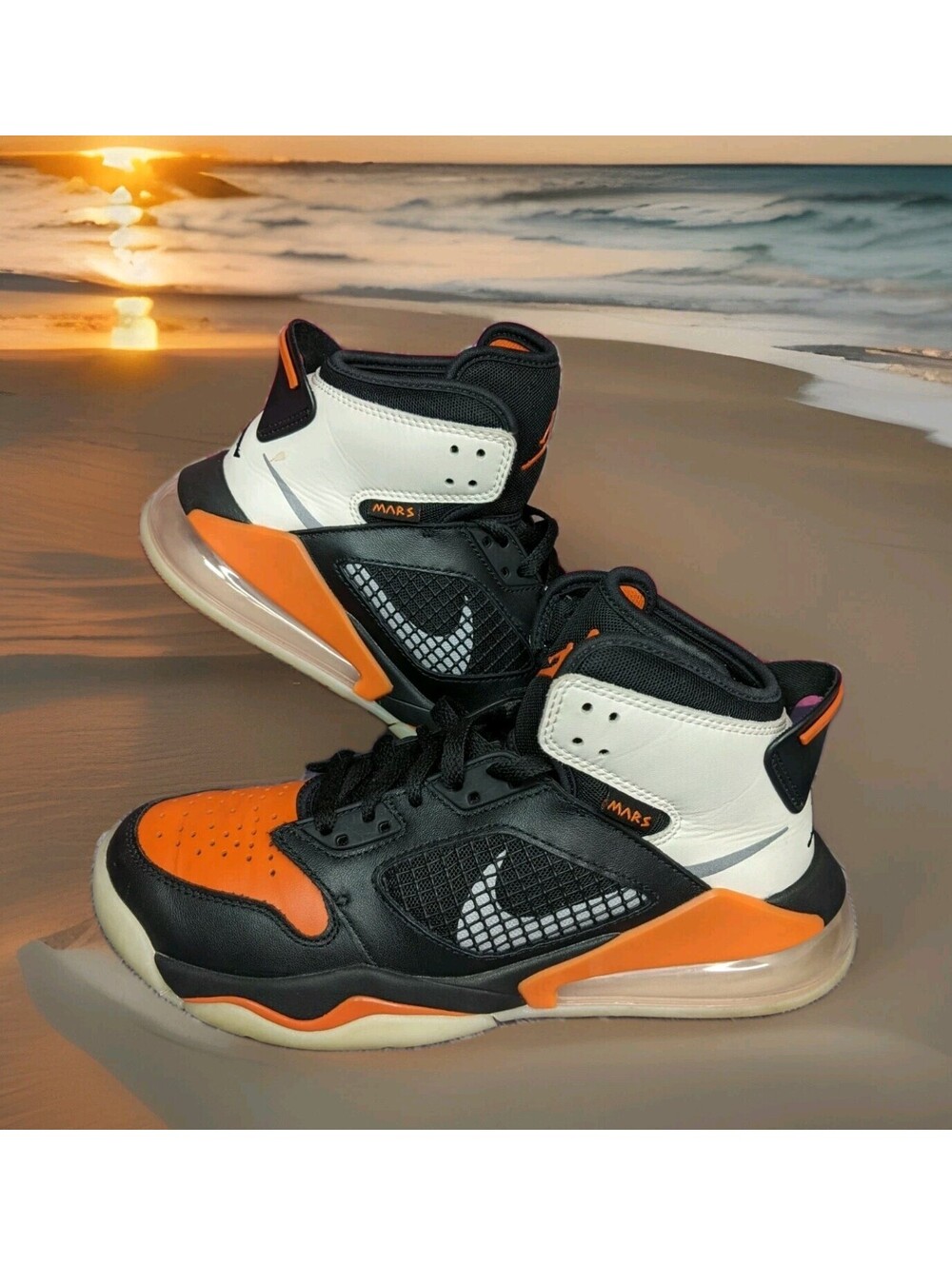 Nike Air Jordan Mars 270 Basketball Shoes Mens 6 Womens 7.5 BQ6508 Orange Hi-Top
